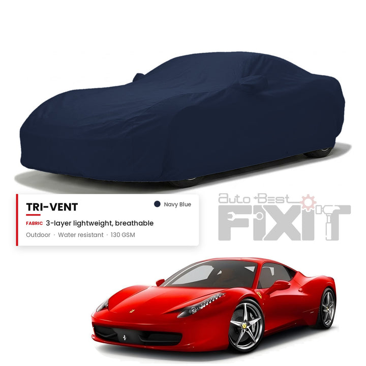 Ferrari 458 Italia Car Body Cover Waterproof, Scratch Proof with Cotton Lining, Mirror & Antenna Pockets