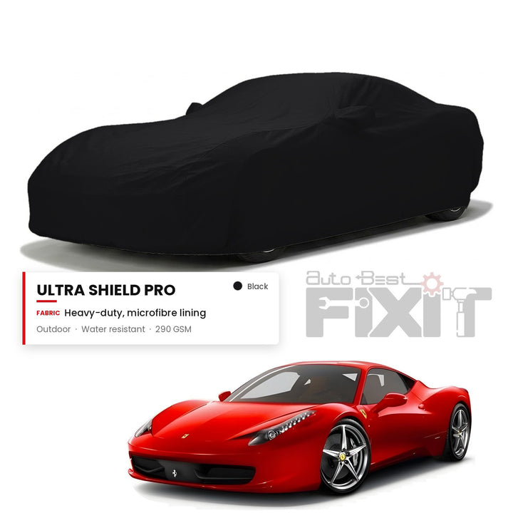 Ferrari 458 Italia Car Body Cover Waterproof, Scratch Proof with Cotton Lining, Mirror & Antenna Pockets