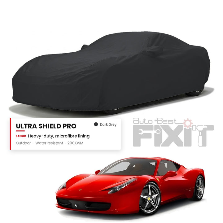 Ferrari 458 Italia Car Body Cover Waterproof, Scratch Proof with Cotton Lining, Mirror & Antenna Pockets