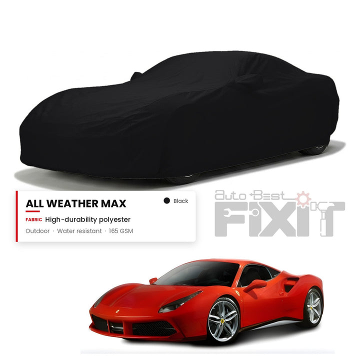 Ferrari 488 Car Body Cover Waterproof, Scratch Proof with Cotton Lining, Mirror & Antenna Pockets