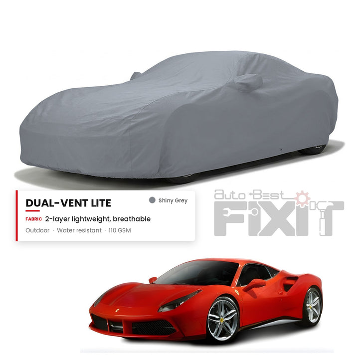 Ferrari 488 Car Body Cover Waterproof, Scratch Proof with Cotton Lining, Mirror & Antenna Pockets