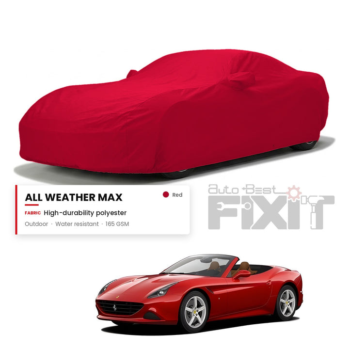 Ferrari California Car Body Cover Waterproof, Scratch Proof with Cotton Lining, Mirror & Antenna Pockets
