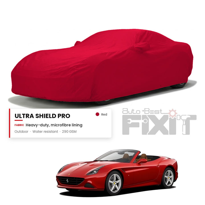 Ferrari California Car Body Cover Waterproof, Scratch Proof with Cotton Lining, Mirror & Antenna Pockets