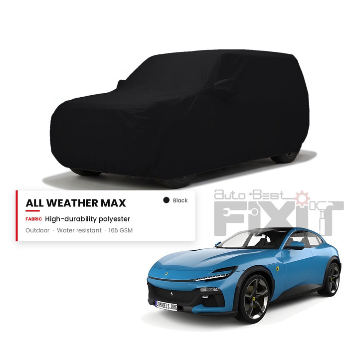 Ferrari Purosangue Car Body Cover Waterproof, Scratch Proof with Cotton Lining, Mirror & Antenna Pockets