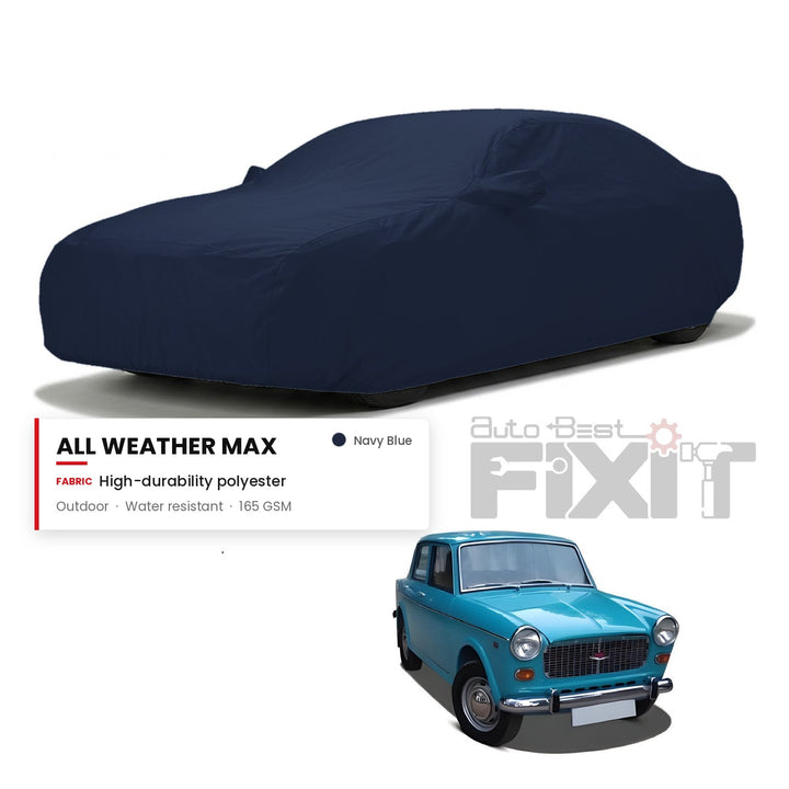 Fiat Padmini Car Body Cover Waterproof, Scratch Proof with Cotton Lining, Mirror & Antenna Pockets