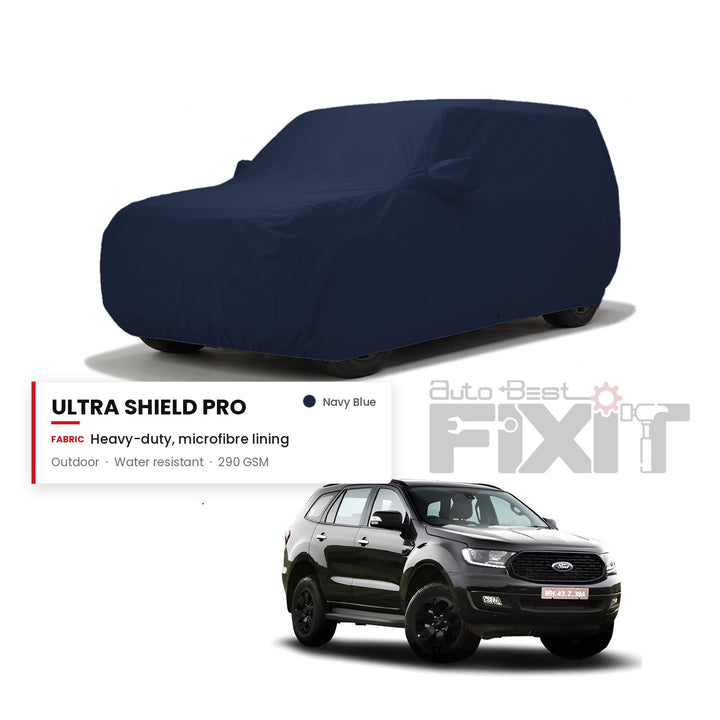 Ford Endeavour Car Body Cover Waterproof, Scratch Proof with Cotton Lining, Mirror & Antenna Pockets