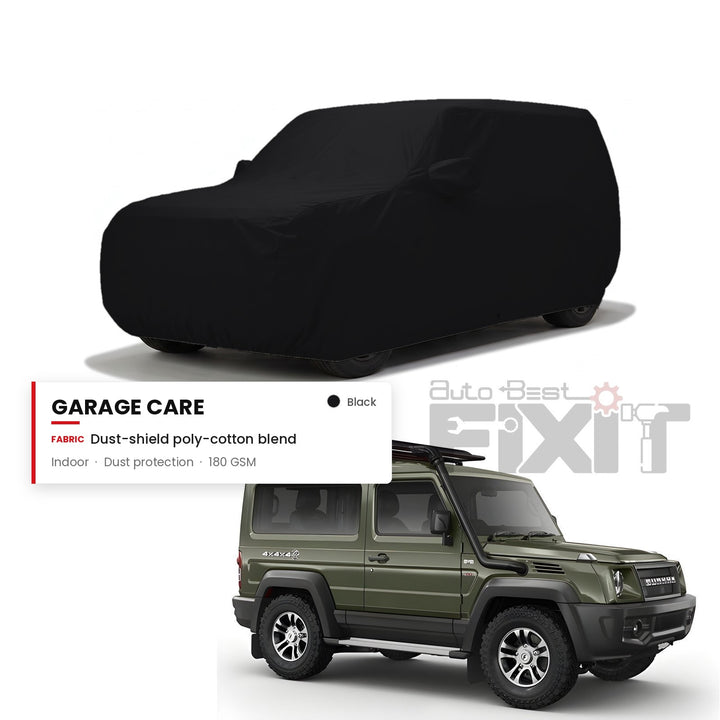 Force Gurkha Car Body Cover Waterproof, Scratch Proof with Cotton Lining, Mirror & Antenna Pockets
