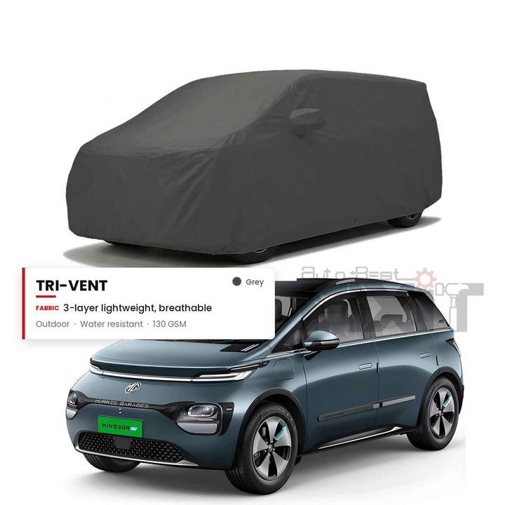 MG Windsor EV Car Body Cover Waterproof, Scratch Proof with Cotton Lining, Mirror & Antenna Pockets