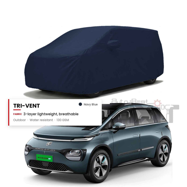 MG Windsor EV Car Body Cover Waterproof, Scratch Proof with Cotton Lining, Mirror & Antenna Pockets