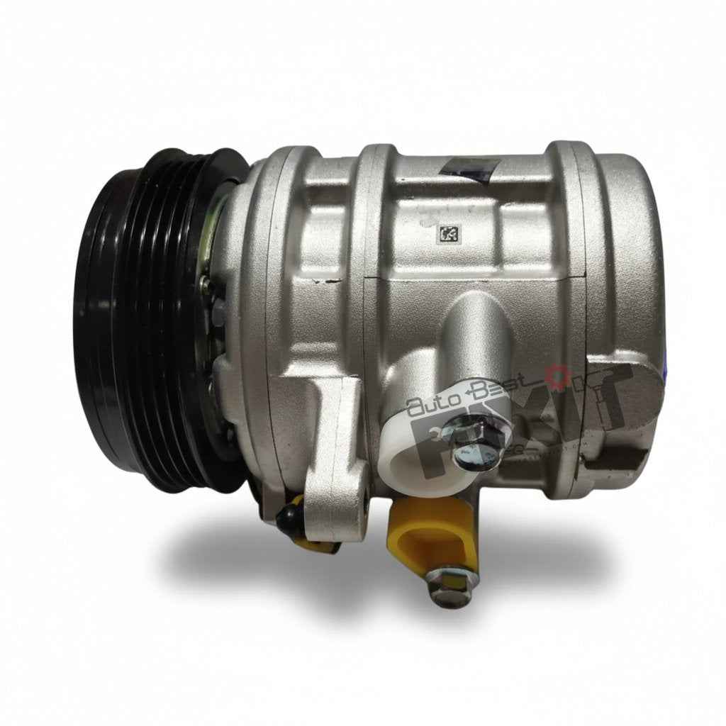 High-performance ac compressor replacement for Spark 2007-2016 showing heavy-duty connector pins and clean unit housing assembly.