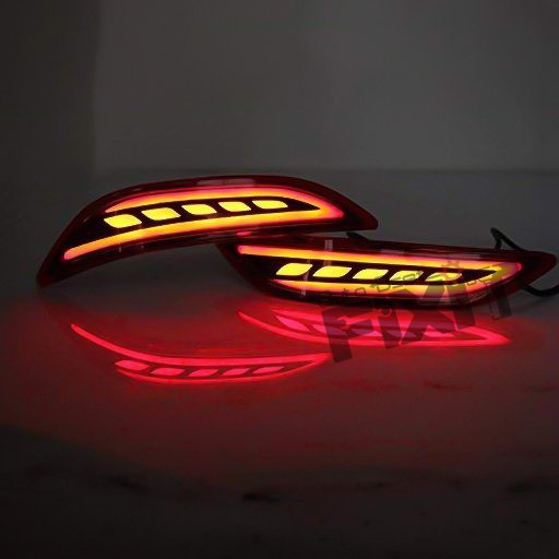 AutoStylenn Honda City 2014 Bumper Reflector For HONDA CITY Compatible with HONDA City Vehicle_2