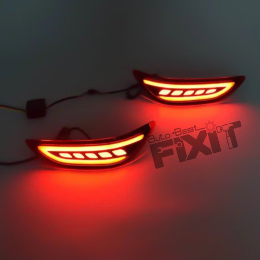 AutoStylenn Honda City 2014 Bumper Reflector For HONDA CITY Compatible with HONDA City Vehicle_4