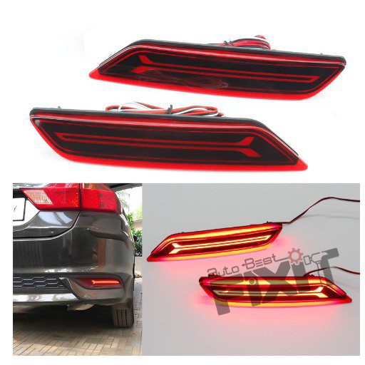 AutoStylenn Honda City 2017 Bumper Reflector For HONDA CITY Compatible with HONDA City Vehicle_5