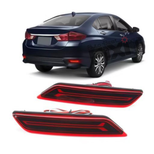 AutoStylenn Honda City 2017 Bumper Reflector Compatible with HONDA City Vehicle