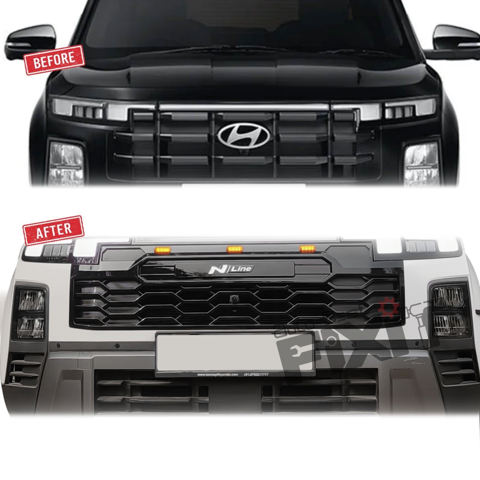 AutoStylenn Hyundai Creta N Line Front Grill For HYUNDAI CRETA Compatible with HYUNDAI Creta Vehicle_2