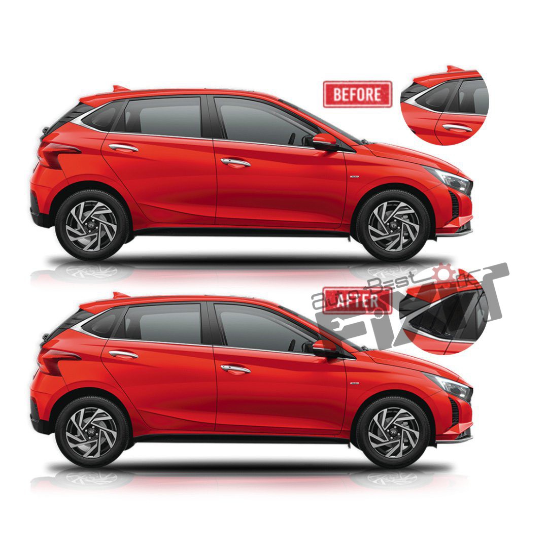 AutoStylenn Hyundai i20 Window Louvers For HYUNDAI I 20 Compatible with HYUNDAI I 20 Vehicle_4