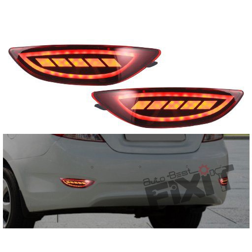 AutoStylenn Hyundai Verna 2012 Bumper Reflector For HYUNDAI VERNA Compatible with HYUNDAI Verna Vehicle