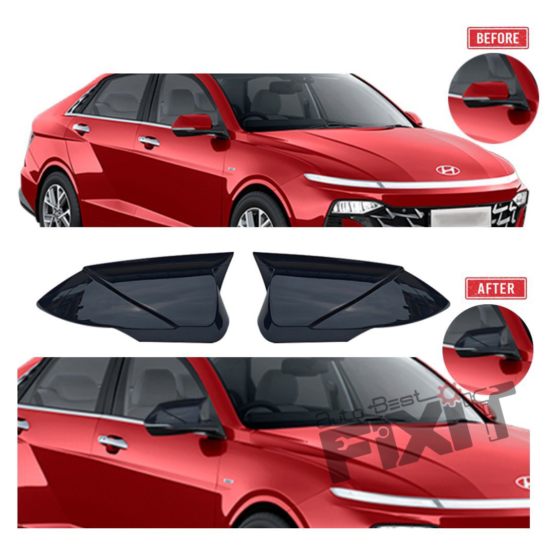 AutoStylenn Hyundai Verna Batman Style Mirror Covers For HYUNDAI VERNA Compatible with HYUNDAI Verna Vehicle_4
