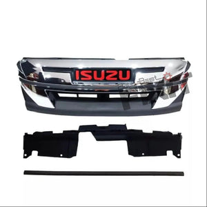 AutoStylenn Isuzu D-MAX Front Grill With Full Chrome For ISUZU D-MAX Compatible with ISUZU D-Max Vehicle