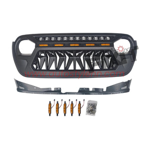 Jeep Wrangler TOP FIRE Grill With LED Matt Black