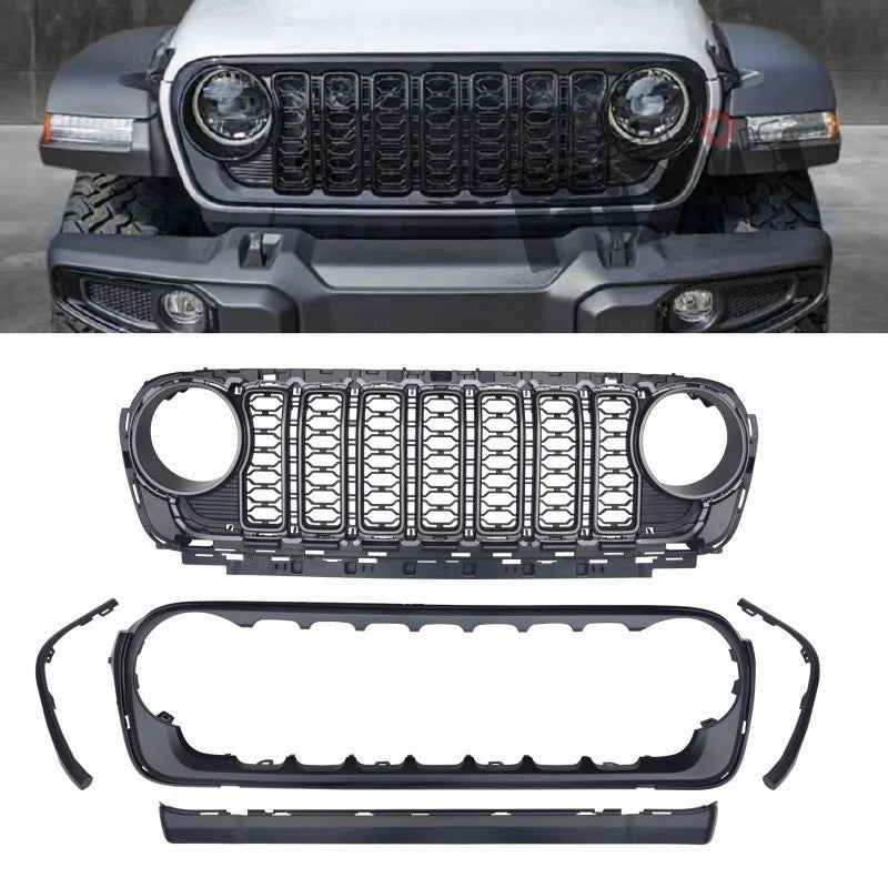 Jeep Wrangler 2024 Look Grill – Durable ABS Constructi