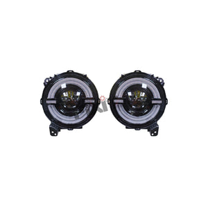 AutoStylenn Jeep Wrangler Head Lamp (V1) For JEEP WRANGLER Compatible with JEEP Wrangler Vehicle