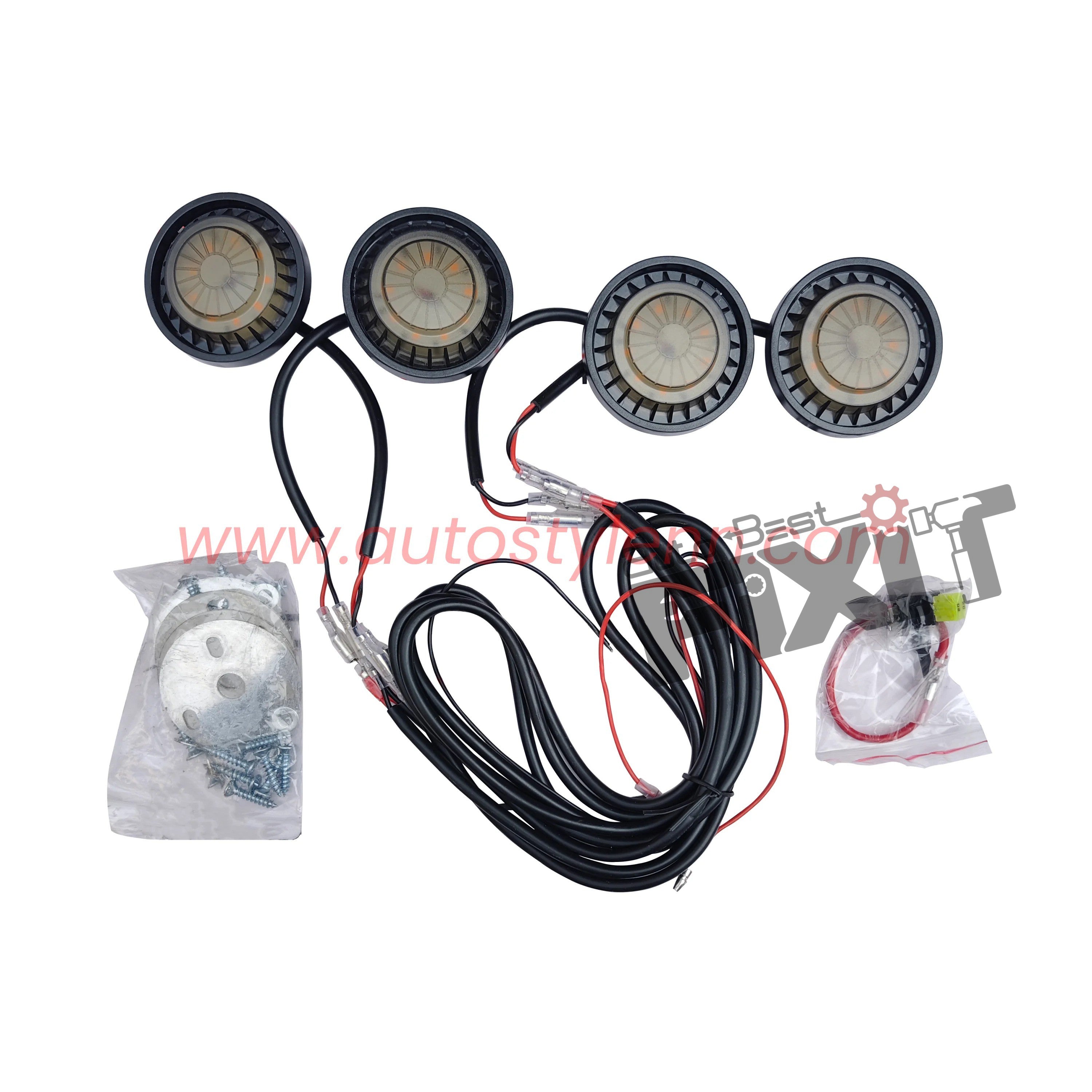 Jeep Wrangler Front Grill LED Lights 4 PCS