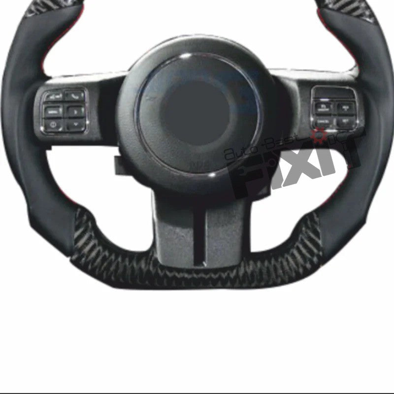 AutoStylenn Jeep Wrangler LED Carbon Steering Wheel For JEEP WRANGLER Compatible with JEEP Wrangler Vehicle_1