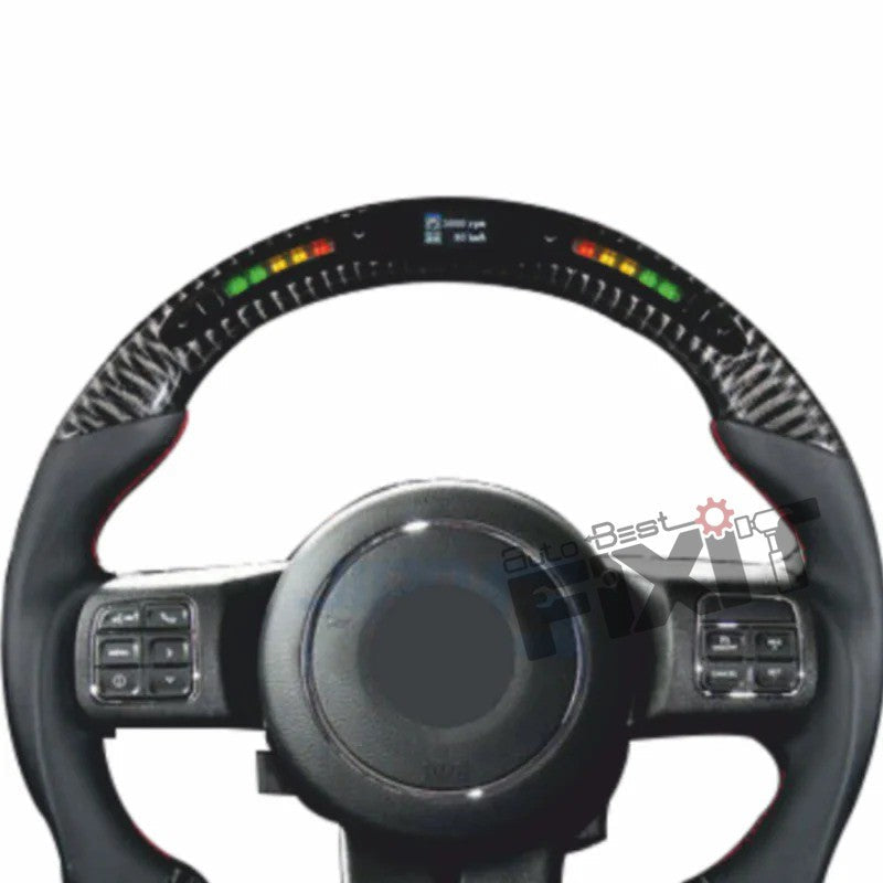 AutoStylenn Jeep Wrangler LED Carbon Steering Wheel For JEEP WRANGLER Compatible with JEEP Wrangler Vehicle_2