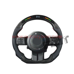 AutoStylenn Jeep Wrangler LED Carbon Steering Wheel For JEEP WRANGLER Compatible with JEEP Wrangler Vehicle