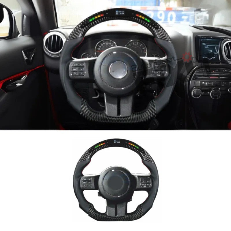AutoStylenn Jeep Wrangler LED Carbon Steering Wheel For JEEP WRANGLER Compatible with JEEP Wrangler Vehicle_5