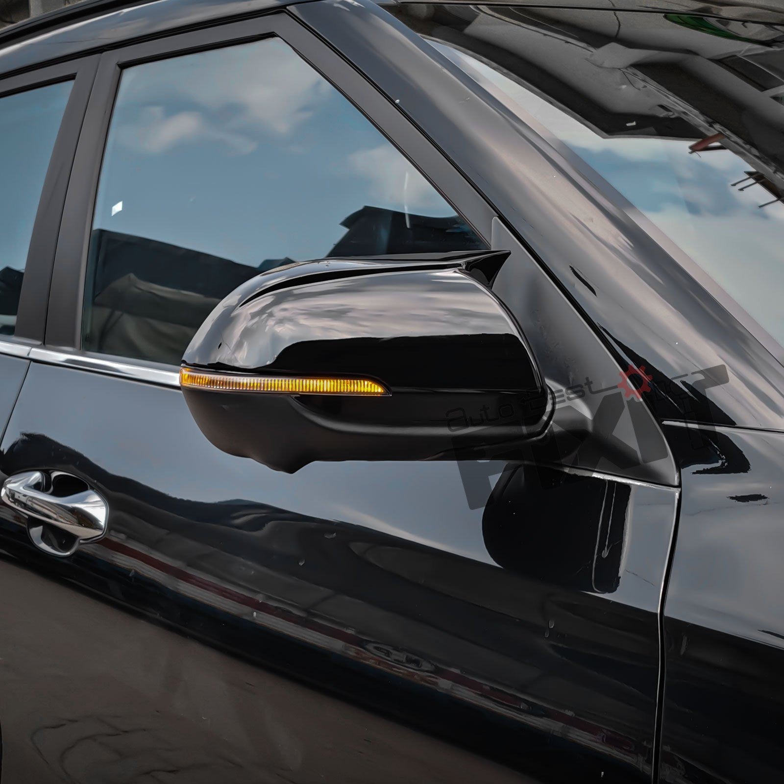 AutoStylenn Kia Seltos Batman Style Mirror Covers For KIA SELTOS Compatible with KIA Seltos Vehicle_2