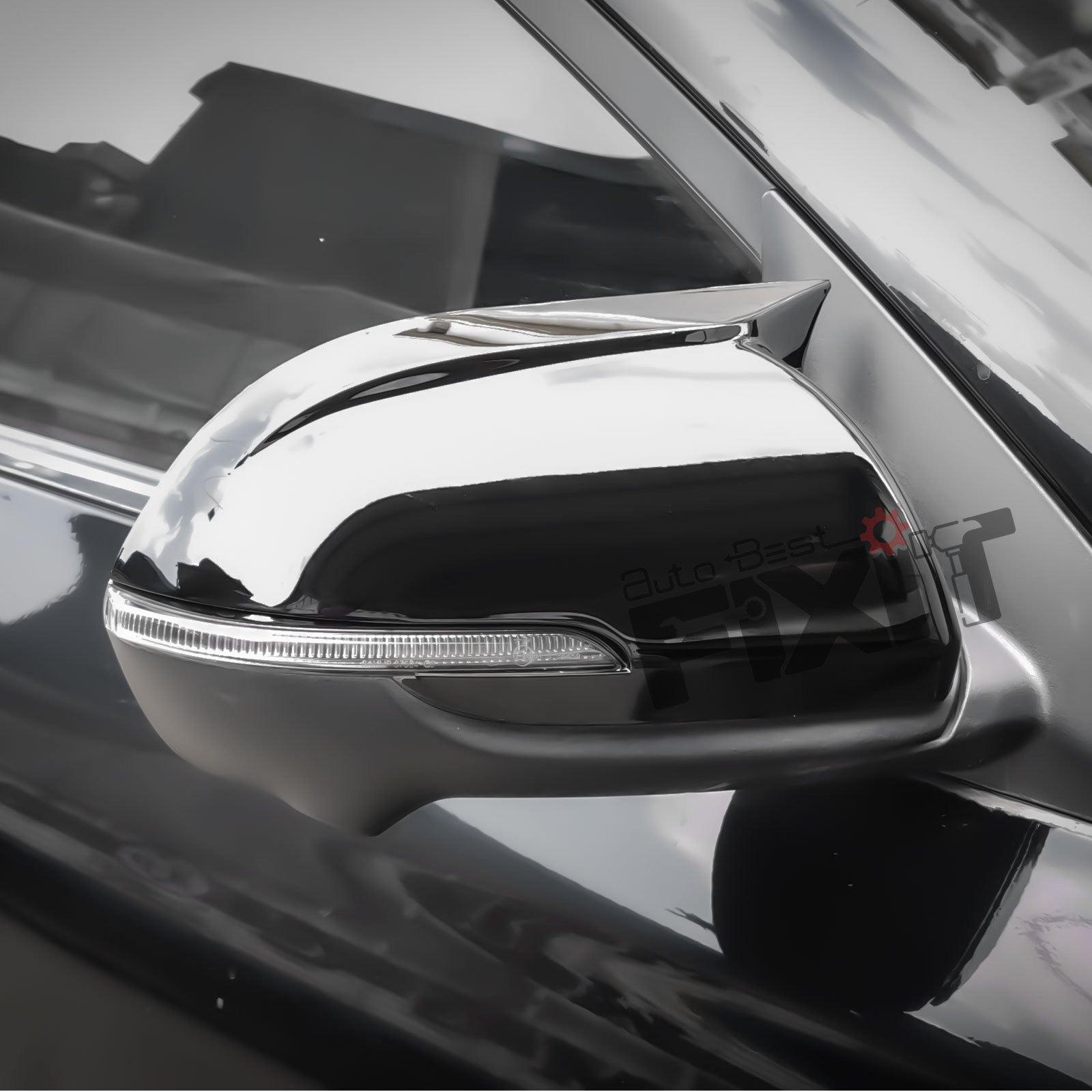 AutoStylenn Kia Seltos Batman Style Mirror Covers For KIA SELTOS Compatible with KIA Seltos Vehicle_4