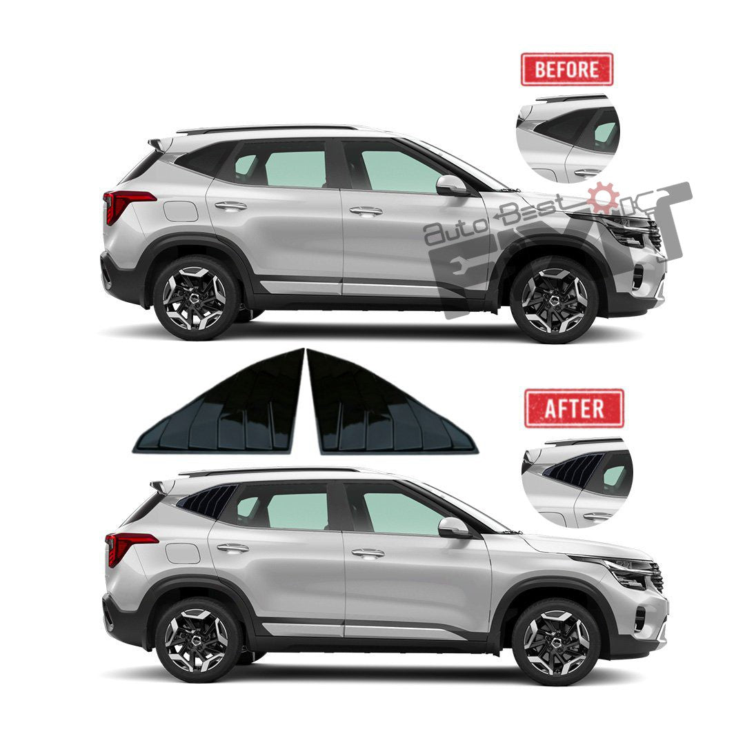 AutoStylenn Kia Seltos Window Louvers For KIA SELTOS Compatible with KIA Seltos Vehicle_2