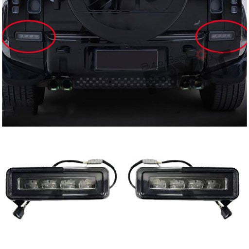 AutoStylenn Land Rover Defender Bumper Reflector Matrix Smoke (4 LED) For LAND ROVER DEFENDER Compatible with LAND ROVER Defender Vehicle_5