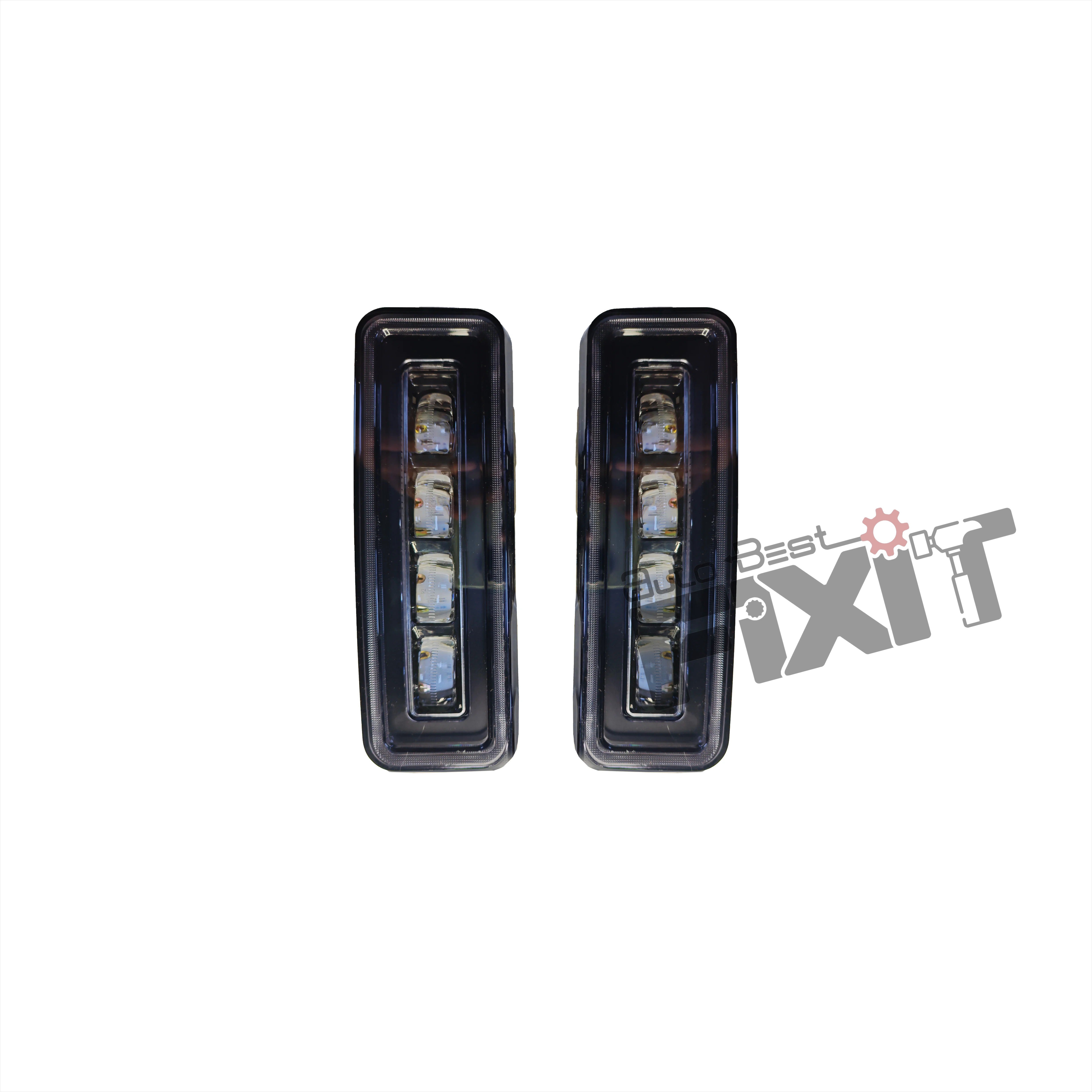 AutoStylenn Land Rover Defender Bumper Reflector Matrix Smoke (4 LED) Compatible with LAND ROVER Defender Vehicle