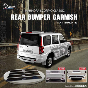 Mahindra Scorpio Classic Rear Bumper Garnish – Aftermarket Car Accesso