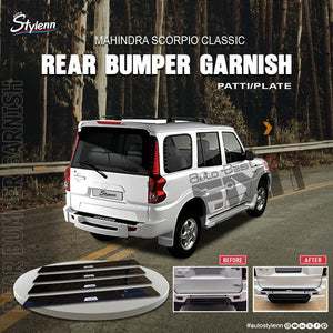 AutoStylenn Mahindra Scorpio Classic Rear Bumper Garnish For MAHINDRA SCORPIO Compatible with MAHINDRA Scorpio Vehicle