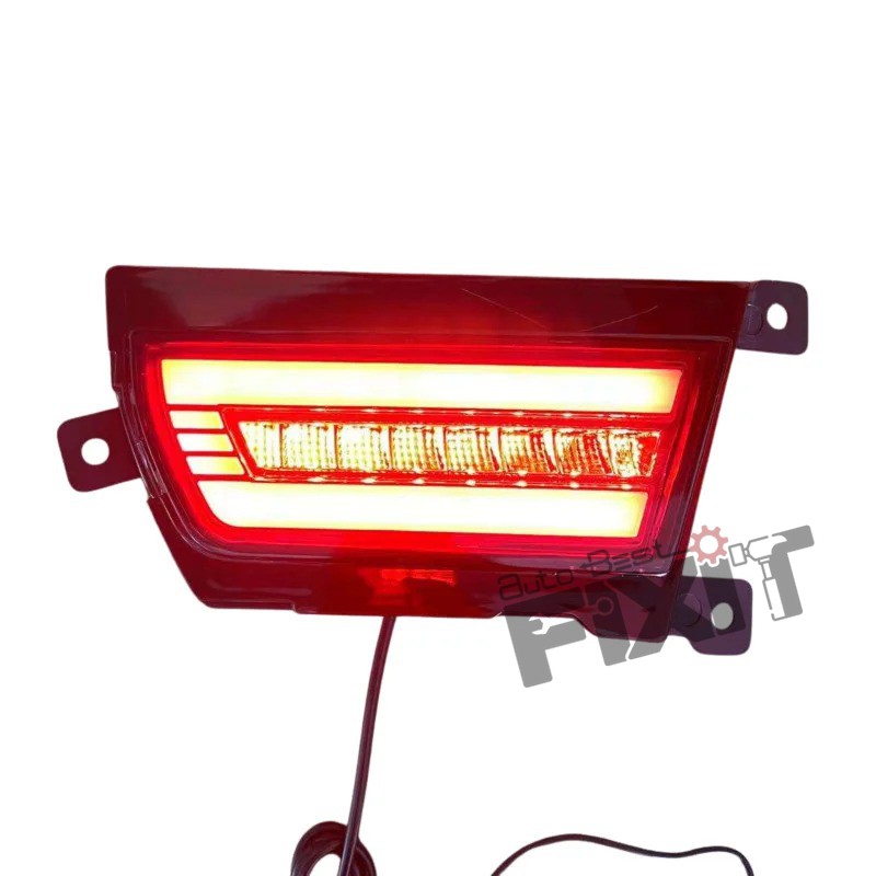 AutoStylenn Mahindra Scorpio N 3D Red Bumper Reflector Matrix For MAHINDRA SCORPIO N Compatible with MAHINDRA Scorpio N Vehicle_4