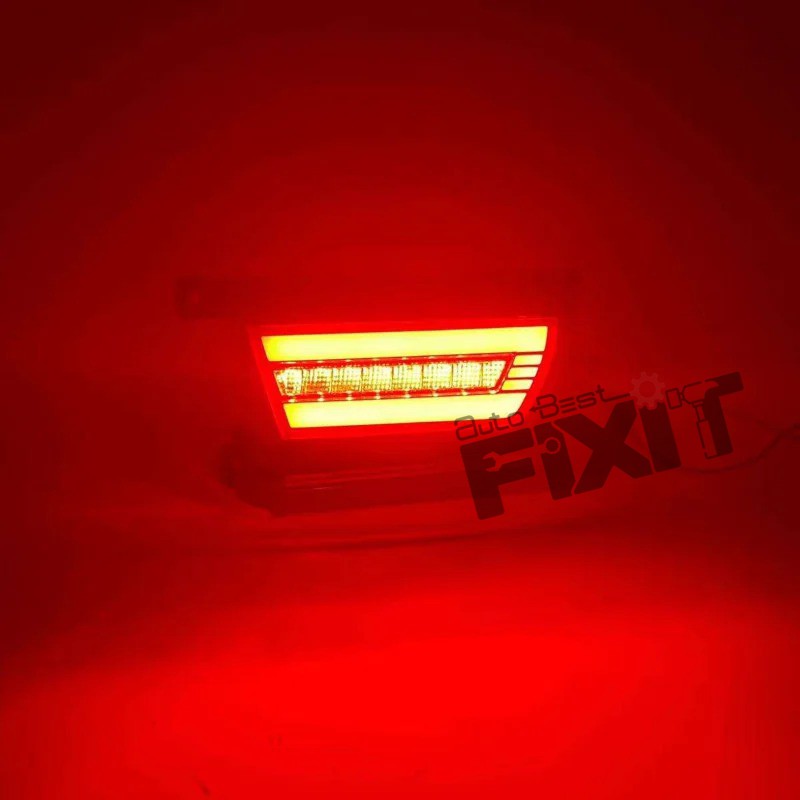 AutoStylenn Mahindra Scorpio N 3D Red Bumper Reflector Matrix For MAHINDRA SCORPIO N Compatible with MAHINDRA Scorpio N Vehicle_5