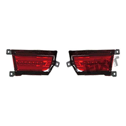 AutoStylenn Mahindra Scorpio N 3D Red Bumper Reflector Matrix For MAHINDRA SCORPIO N Compatible with MAHINDRA Scorpio N Vehicle