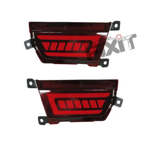 AutoStylenn Mahindra Scorpio N 2D Red Bumper Reflector Matrix For MAHINDRA SCORPIO N Compatible with MAHINDRA Scorpio N Vehicle