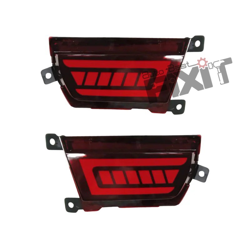 AutoStylenn Mahindra Scorpio N 2D Red Bumper Reflector Matrix For MAHINDRA SCORPIO N Compatible with MAHINDRA Scorpio N Vehicle