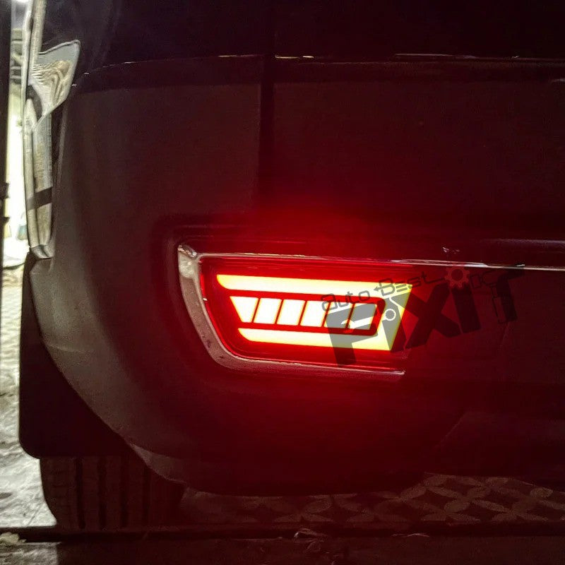 AutoStylenn Mahindra Scorpio N 2D Red Bumper Reflector Matrix For MAHINDRA SCORPIO N Compatible with MAHINDRA Scorpio N Vehicle_3