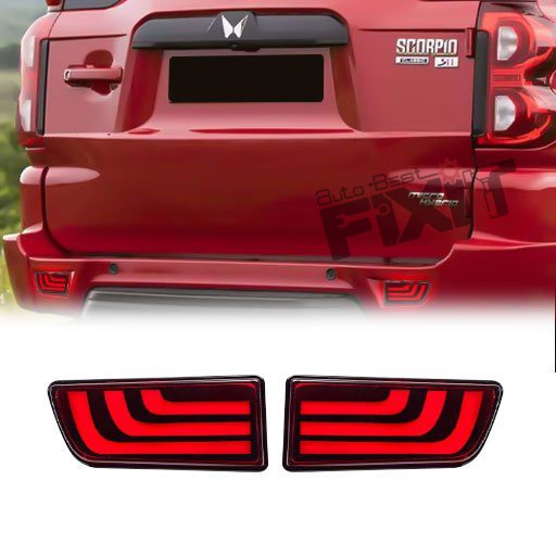 AutoStylenn Mahindra Scorpio 2018 Bumper Reflector Matrix For MAHINDRA SCORPIO Compatible with MAHINDRA Scorpio Vehicle_2