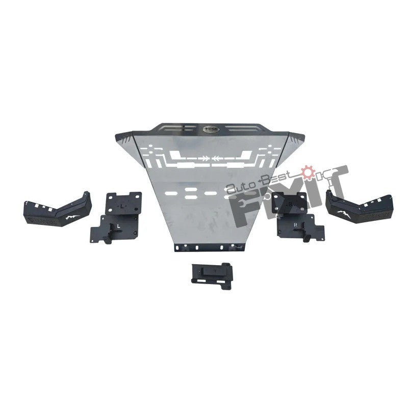 AutoStylenn Mahindra Thar Roxx Wrangler Style Front Bumper (ABS) With Underbody Shield For MAHINDRA THAR ROXX Compatible with MAHINDRA Thar Roxx Vehicle_2