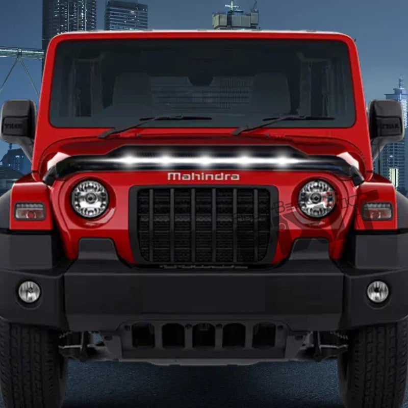 AutoStylenn Mahindra Thar LED Bonnet Visor For MAHINDRA THAR Compatible with MAHINDRA Thar Vehicle_4