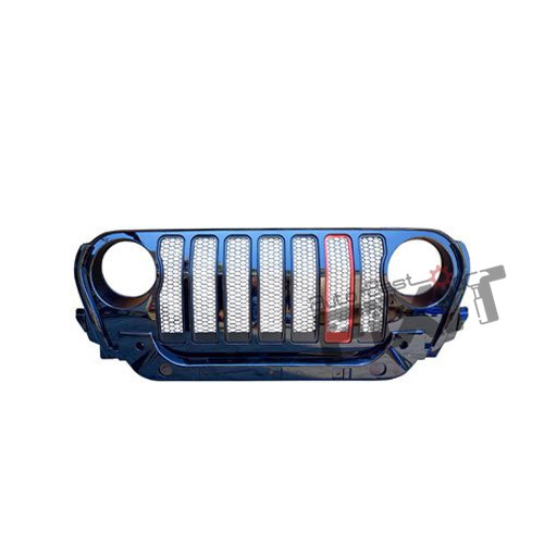 AutoStylenn Mahindra Thar 7-Slot Black Wrangler Style ABS Front Grill With Red Slot For MAHINDRA THAR Compatible with MAHINDRA Thar Vehicle