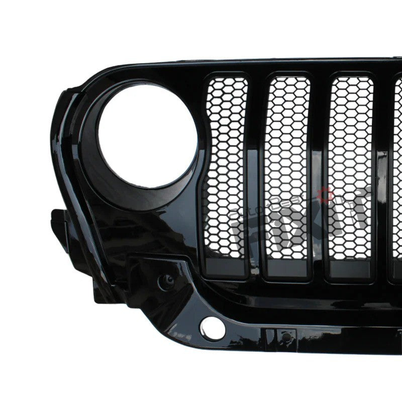 AutoStylenn Mahindra Thar 7-Slot Black Wrangler Style ABS Front Grill With Red Slot For MAHINDRA THAR Compatible with MAHINDRA Thar Vehicle_1