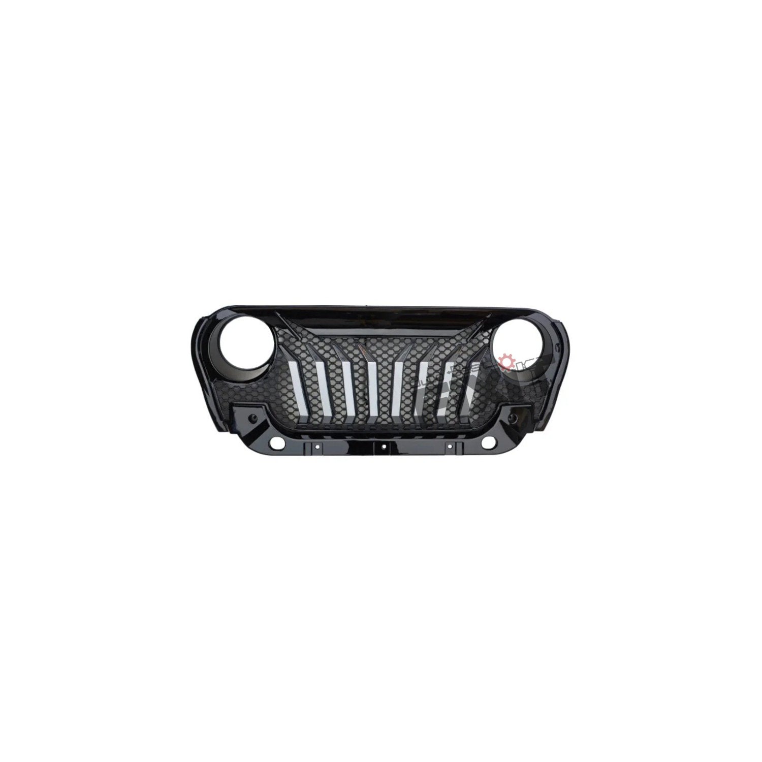 AutoStylenn Mahindra Thar Predator Style Front Grill With Chrome For MAHINDRA THAR Compatible with MAHINDRA Thar Vehicle